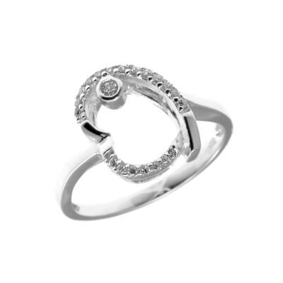 SREBRNY PIERŚCIONEK Z CYRKONIAMI