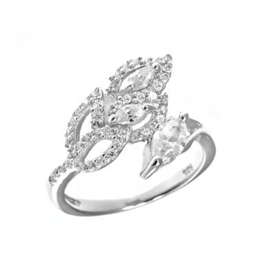 SREBRNY PIERŚCIONEK Z CYRKONIAMI