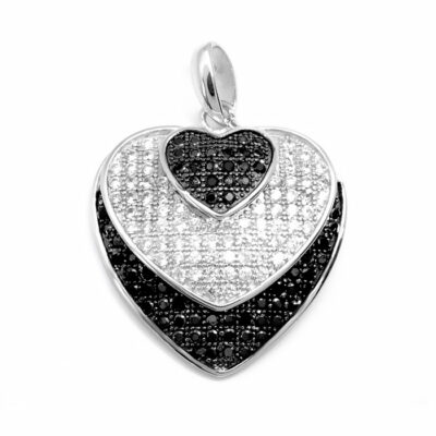 SREBRNA ZAWIESZKA SERDUSZKO Z CYRKONIAMI