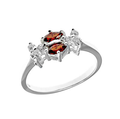 SREBRNY PIERŚCIONEK Z CYRKONIAMI