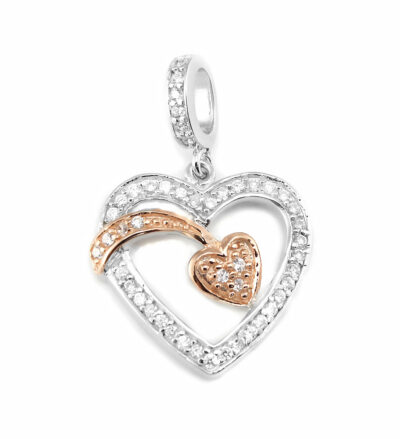 SREBRNA ZAWIESZKA SERDUSZKO Z CYRKONIAMI