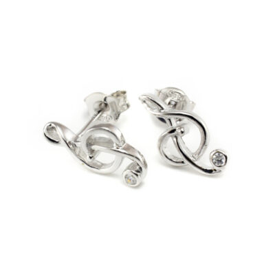 SREBRNE KOLCZYKI KLUCZ WIOLINOWY