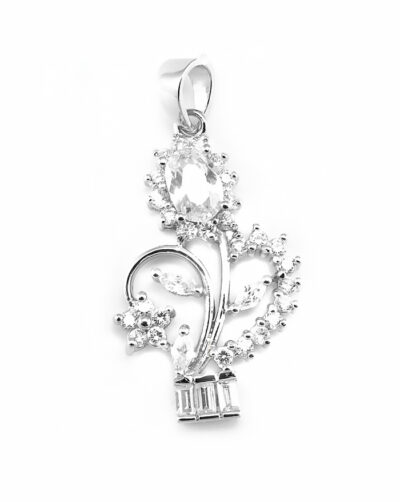 SREBRNA ZAWIESZKA Z CYRKONIAMI