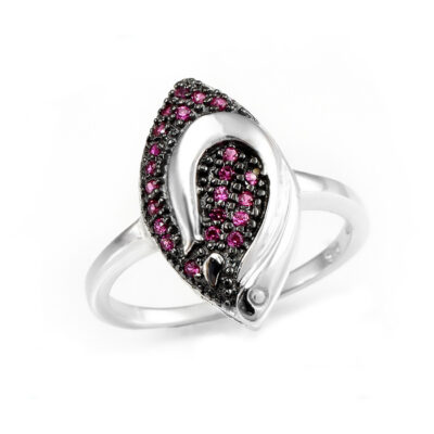 SREBRNY PIERŚCIONEK Z CYRKONIAMI