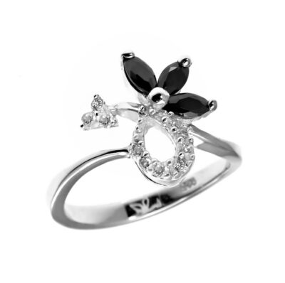 SREBRNY PIERŚCIONEK Z CYRKONIAMI