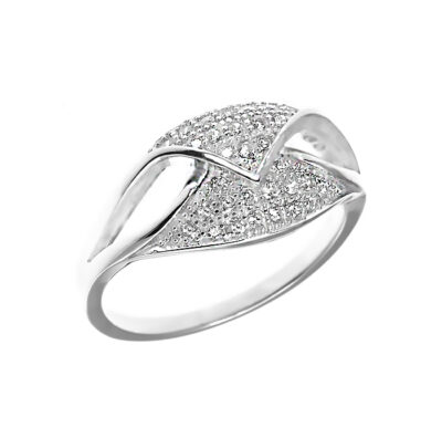 SREBRNY PIERŚCIONEK Z CYRKONIAMI