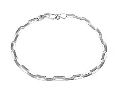 SREBRNA BRANSOLETKA TAŚMA