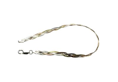 SREBRNA BRANSOLETKA TAŚMA