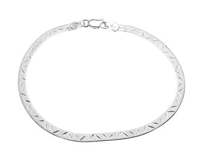 SREBRNA BRANSOLETKA TAŚMA