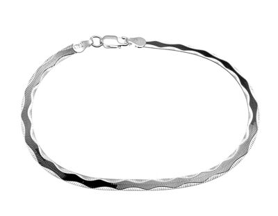 SREBRNA BRANSOLETKA TAŚMA