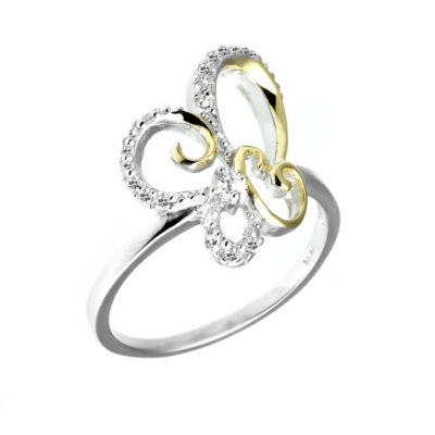 SREBRNY PIERŚCIONEK Z CYRKONIAMI