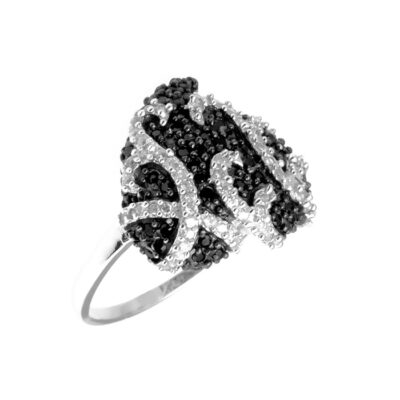 SREBRNY PIERŚCIONEK SERCE Z CYRKONIAMI