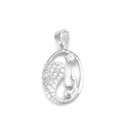 SREBRNA ZAWIESZKA Z CYRKONIAMI