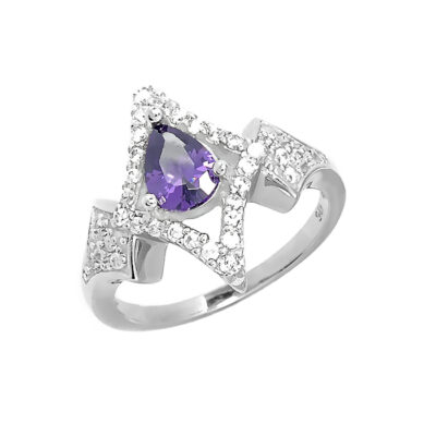 SREBRNY PIERŚCIONEK Z CYRKONIAMI