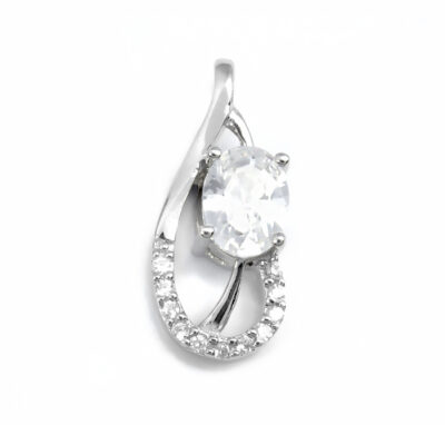 SREBRNA ZAWIESZKA Z CYRKONIAMI