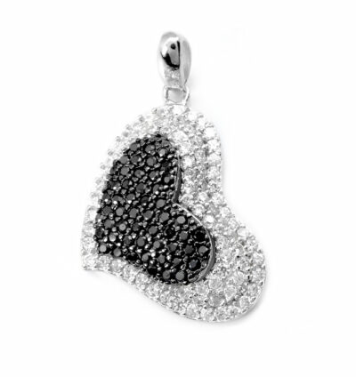 SREBRNA ZAWIESZKA SERDUSZKO Z CYRKONIAMI