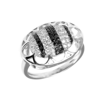 SREBRNY PIERŚCIONEK Z CYRKONIAMI