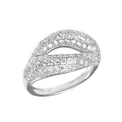 SREBRNY PIERŚCIONEK Z CYRKONIAMI