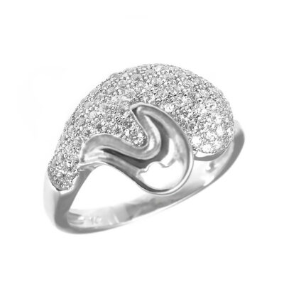 SREBRNY PIERŚCIONEK Z CYRKONIAMI