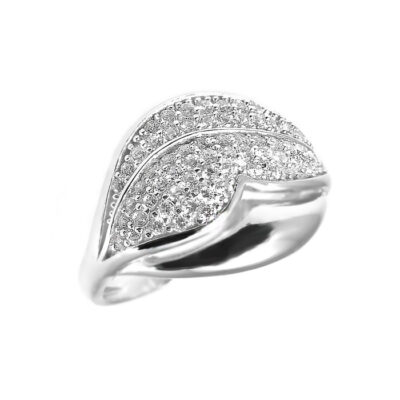 SREBRNY PIERŚCIONEK Z CYRKONIAMI