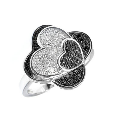 SREBRNY PIERŚCIONEK Z CYRKONIAMI