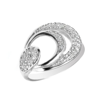 SREBRNY PIERŚCIONEK Z CYRKONIAMI