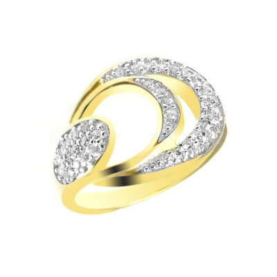 SREBRNY PIERŚCIONEK Z CYRKONIAMI