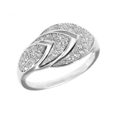 SREBRNY PIERŚCIONEK Z CYRKONIAMI