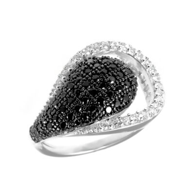 SREBRNY PIERŚCIONEK Z CYRKONIAMI