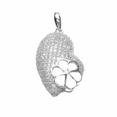 SREBRNA ZAWIESZKA SERDUSZKO Z CYRKONIAMI