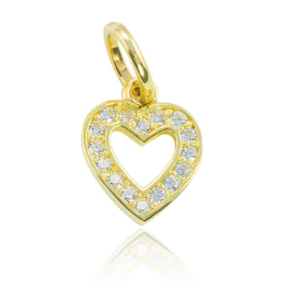 ZŁOTA ZAWIESZKA SERDUSZKO Z CYRKONIAMI