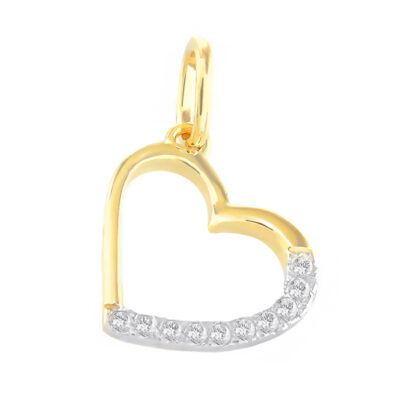 ZŁOTA ZAWIESZKA SERDUSZKO Z CYRKONIAMI