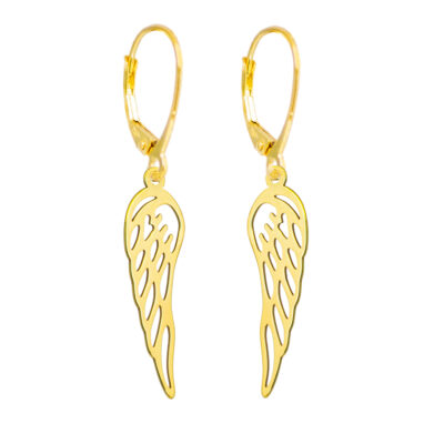 ZŁOTE KOLCZYKI WISZĄCE SKRZYDŁA