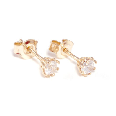 ZŁOTE KOLCZYKI Z CYRKONIĄ