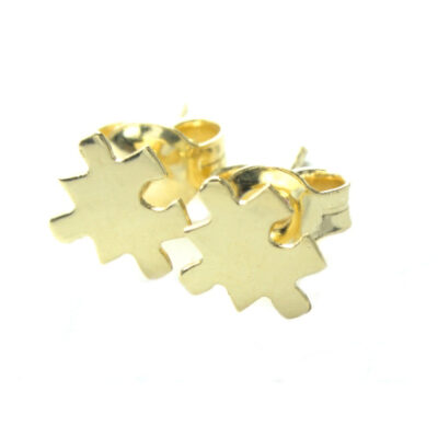 ZŁOTE KOLCZYKI PUZZLE