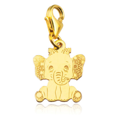 ZŁOTY CHARMS SŁONIK DZIEWCZYNKA