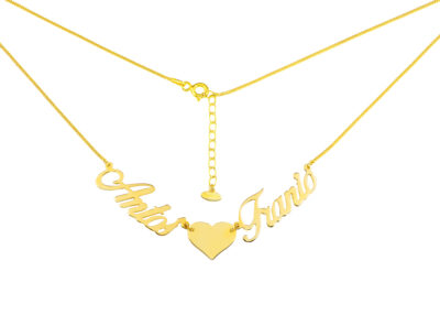 ZŁOTY ŁAŃCUSZEK IMIONA ZŁOTE-PODWÓJNE