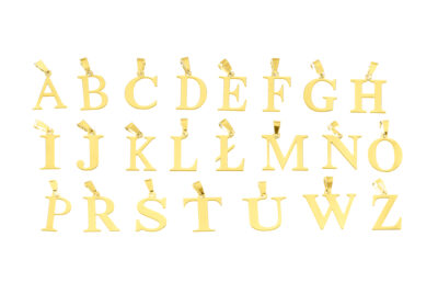 ZŁOTA ZAWIESZKA LITERKA