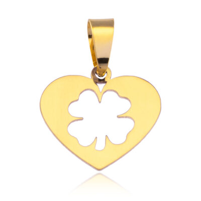 ZŁOTA ZAWIESZKA SERCE Z KONICZYNKĄ
