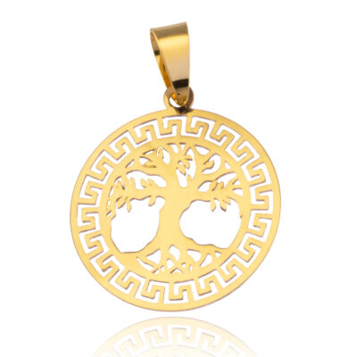 ZŁOTA ZAWIESZKA DRZEWKO SZCZĘŚCIA DROGA GRECKA