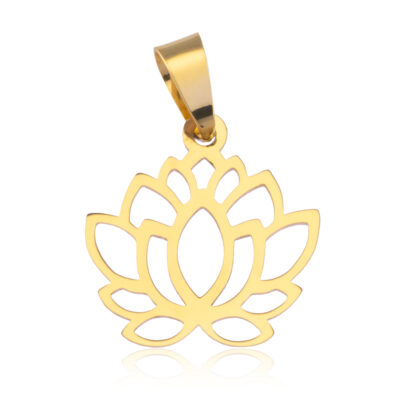 ZŁOTA ZAWIESZKA KWIAT LOTOSU