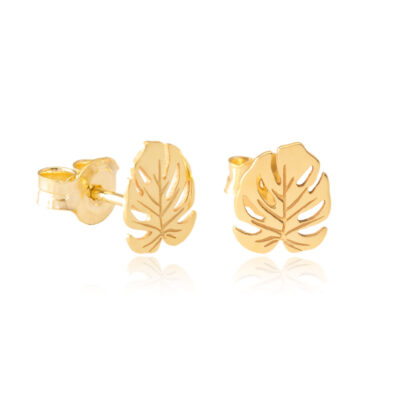 ZŁOTE KOLCZYKI KWIATKI MONSTERY