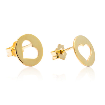 ZŁOTE KOLCZYKI SERDUSZKA