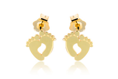 ZŁOTE KOLCZYKI STÓPKI