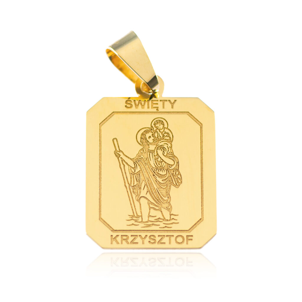 ZŁOTY MEDALIK ŚW. KRZYSZTOF BLASZKA