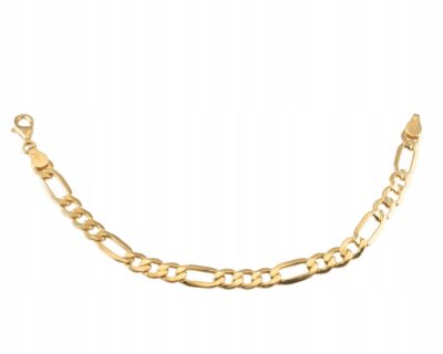 Złota Bransoletka Figaro 22 cm Próba 333