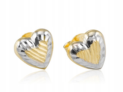 Złote Kolczyki Serca