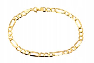 Złota Bransoletka Figaro 21 cm Próba 585