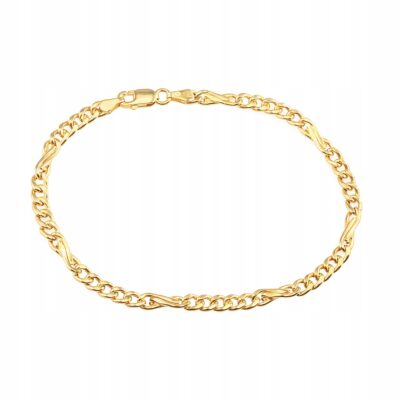 Złota Bransoletka z Nieskończonością 18 cm Próba 333