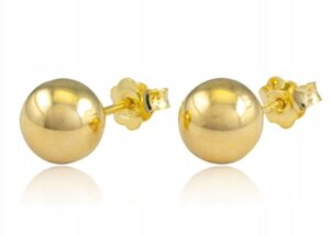 Złote Kolczyki Kulki 4 mm
